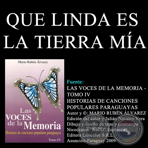 QUE LINDA ES LA TIERRA MÍA - Letra y Música: ALBERTO DE LUQUE