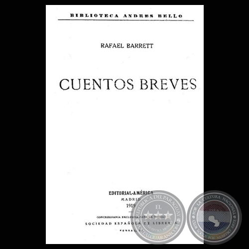 CUENTOS BREVES - Obras de RAFAEL BARRETT - Año 1919