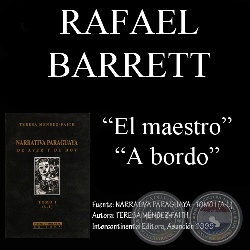 EL MAESTRO y A BORDO - Cuentos de RAFAEL BARRETT