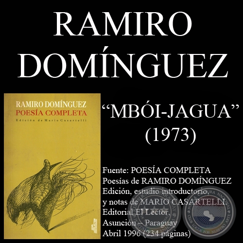 MBI-JAGUA (Poesa de RAMIRO DOMNGUEZ, 1973)