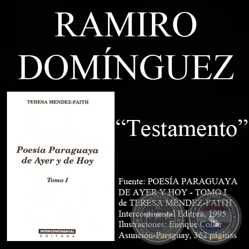 TESTAMENTO - Poesía de RAMIRO DOMÍNGUEZ