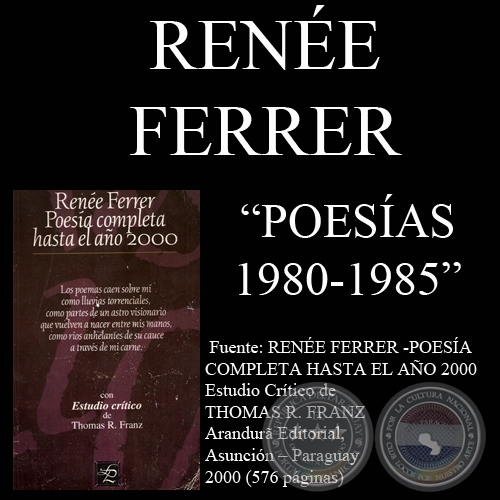 RENÉE FERRER - POESÍAS 1982 - 1985