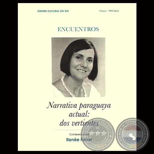 NARRATIVA PARAGUAYA ACTUAL: DOS VERTIENTES, 1994 - Texto de RENÉE FERRER