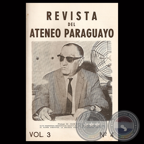 REVISTA DEL ATENEO PARAGUAYO - JUNIO DE 1971 - VOL. 3 - N 4 - Director: JUAN BOGGINO