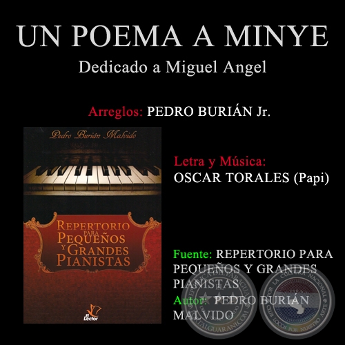 UN POEMA A MINYE - Arreglos PEDRO BURIÁN MALVIDO