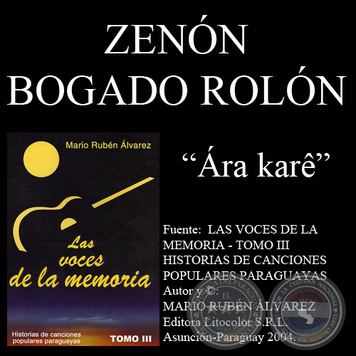 ÁRA KARÊ - Letra de la canción: ZENÓN BOGADO ROLÓN
