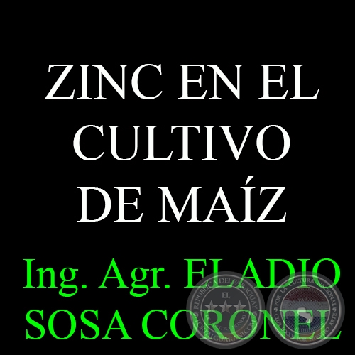 ZINC EN EL CULTIVO DE MAÍZ - Ing. Agr. ELADIO SOSA CORONEL