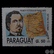 ESCRITORES Y MSICOS DEL PARAGUAY - SELLO POSTAL PARAGUAYO AO 1991