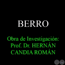 BERRO - Obra de Investigación: Prof. Dr. HERNÁN CANDIA ROMÁN