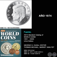 KM# 114 150 GUARANIES - AO 1974 - MONEDAS DE PARAGUAY