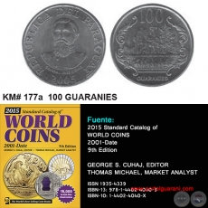 KM# 177a 100 GUARANIES - MONEDAS DE PARAGUAY