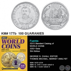 KM# 177b 100 GUARANIES - MONEDAS DE PARAGUAY