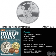 KM# 180 1500 GUARANIES - AO 1975 - MONEDAS DE PARAGUAY