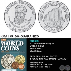 KM# 195 500 GUARANIES - MONEDAS DE PARAGUAY