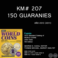 KM# 207 150 GUARANIES - AO 2013 (2011) - MONEDAS DE PARAGUAY