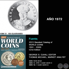 KM# 31 150 GUARANIES - AO 1972 - MONEDAS DE PARAGUAY