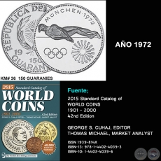 KM# 36 150 GUARANIES - AO 1972 - MONEDAS DE PARAGUAY