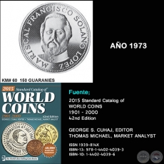 KM# 60 150 GUARANIES - AO 1973 - MONEDAS DE PARAGUAY