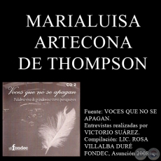 VOCES QUE NO SE APAGAN - MARIALUISA ARTECONA DE THOMPSON