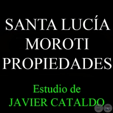 SANTA LUCA MOROTI - PROPIEDADES - Estudio de JAVIER CATALDO