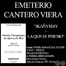 IKAÑYMBY - LA QUE SE PERDIO - Autor: EMETERIO CANTERO VIERA