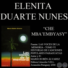 CHE MBA’EMBYASY - Letra y música: ELENITA DUARTE NUNES