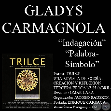 INDAGACIÓN y PALABRA-SÍMBOLO (Poesías de Gladys Carmagnola)