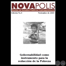 GOBERNABILIDAD COMO INSTRUMENTO PARA LA REDUCCIÓN DE LA POBREZA, 2003 - Director: JOSÉ NICOLÁS MORÍNIGO