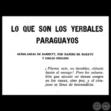 LO QUE SON LOS YERBALES PARAGUAYOS - RAFAEL BARRETT