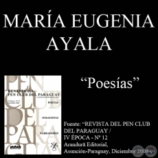 AUNQUE NO ESTÉS y Y EN LÁGRIMA CONVERTIRME - Poesías de MARÍA EUGENIA AYALA CANTERO