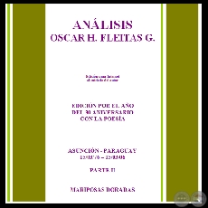 ANÁLISIS - MARIPOSAS DORADAS (Poemario de Oscar Fleitas Gómez)