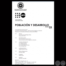 Revista N° 33 - POBLACIÓN Y DESARROLLO - FACULTAD DE CIENCIAS ECONÓMICAS U.N.A.