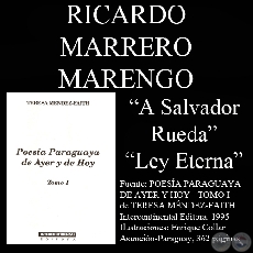 A SALVADOR RUEDA y LEY ETERNA (Poesías de Ricardo Marrero Marengo)