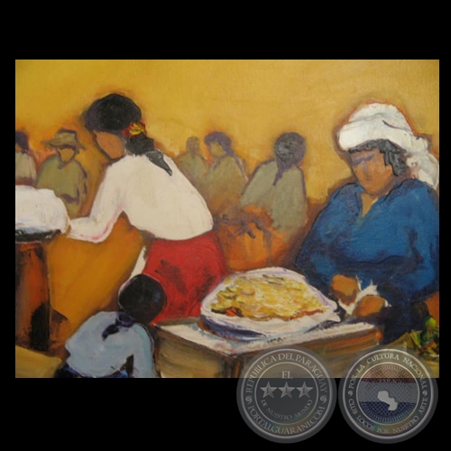 COSTUMBRES DE PARAGUAY - Óleo de JORGE VON HOROCH