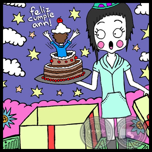 HAPPY BIRTHDAY ANN LEE - Ilustración de GUILLERMO GOONY