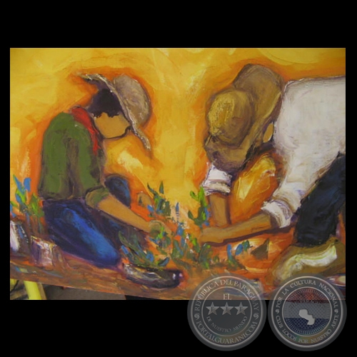 TAREAS DEL CAMPO PARAGUAYO - Óleo de JORGE VON HOROCH