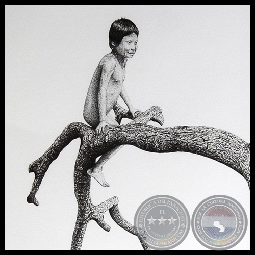 DESCENDENCIA DE UN ÁRBOL CORTADO - Tinta de OLIVER BALDIVIESO