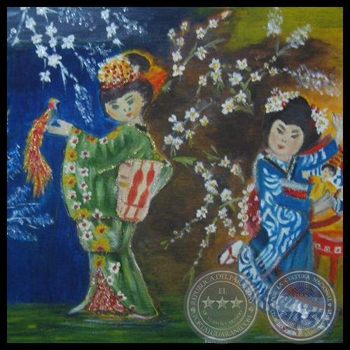 LAS GEISHAS - Óleo de ROSA MONTES (RUMO)