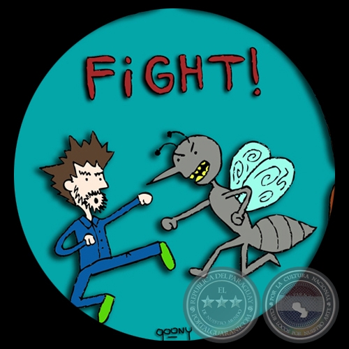 HUMAN Vs. MOSQUITO - Ilustración de Guillermo Goony
