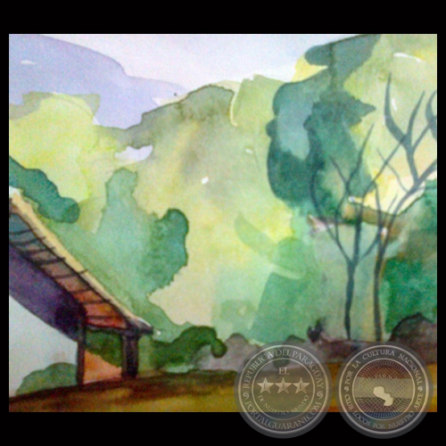 EL RANCHO (DETALLE) - Acuarela de PATRICIA RAMÍREZ