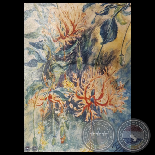 HIBISCUS, 1952 - Acuarela sobre papel de BRUNHILDE GUGGIARI