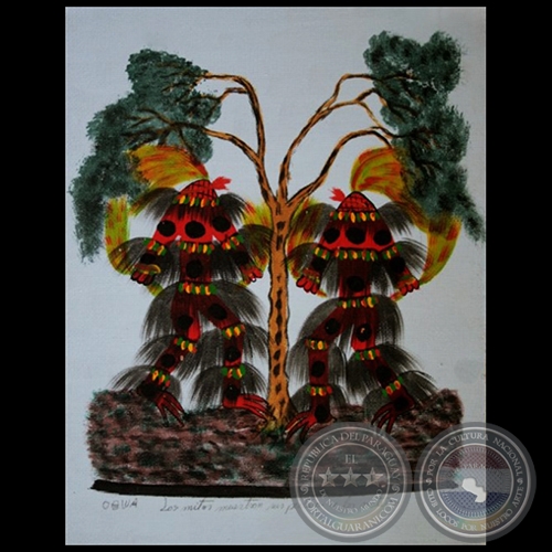 DIBUJO INDÍGENA 13 - Obra de OGWA FLORES - Colección GRUPO LIEBIG