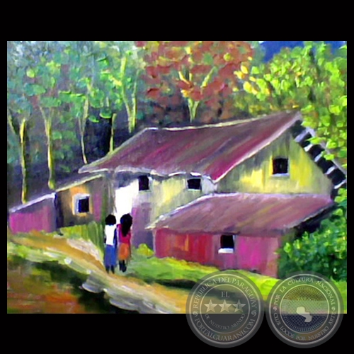 CASAS DE CAMPO (DETALLE) - Óleo de PATRICIA RAMÍREZ