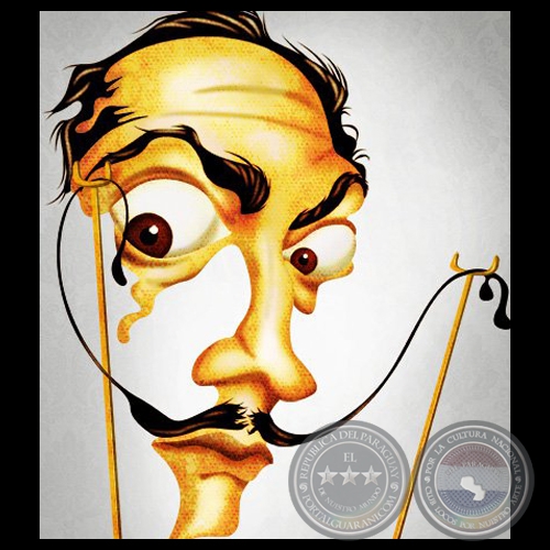 CARICATURA DE SALVADOR DALÍ - Ilustración de Víctor Colmán
