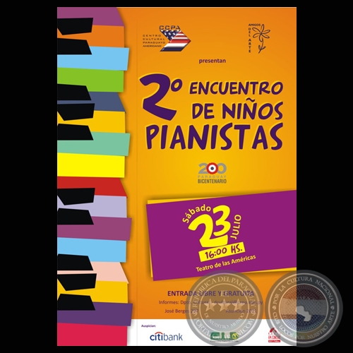 2º ENCUENTRO DE NIÑOS PIANISTAS (Invitan EL CCPA Y AMIGOS DEL ARTE)