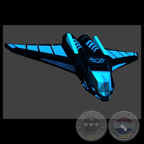 LOW POLY SPACESHIP - Dibujo digital de LÍA AQUINO