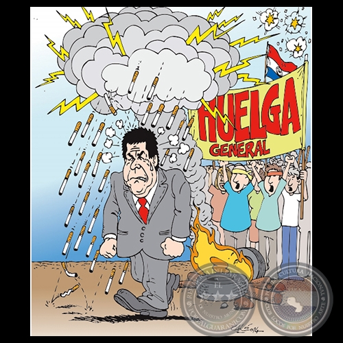 HUELGA - Obra de CALÓ - 26 de Marzo de 2014