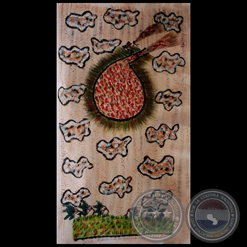 DIBUJO INDÍGENA 31 - Obra de OGWA FLORES - Colección GRUPO LIEBIG