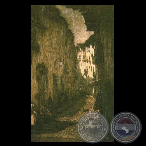 EL PORTALET, VILLA JOYOSA (Aguafuerte de JULIÁN DE LA HERRERÍA)