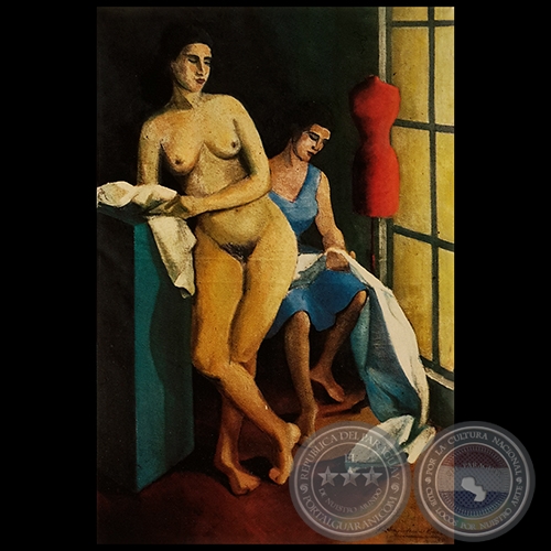 EL TALLER DE LA MODISTA - Óleo de OFELIA ECHAGUE VERA